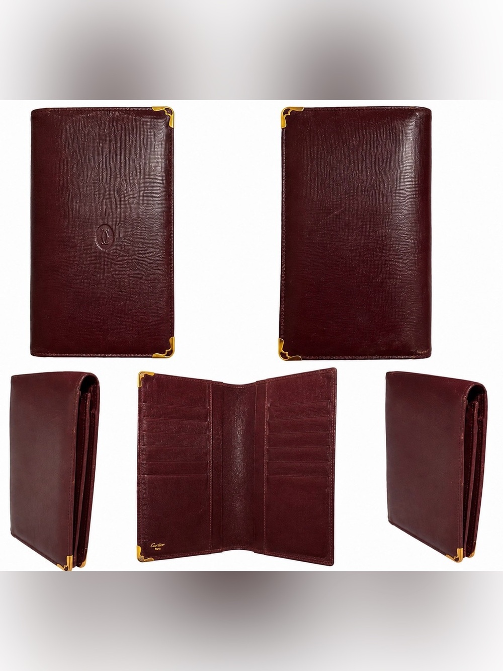 Vintage Must de Cartier Burgundy Long Wallet ❤️✨
